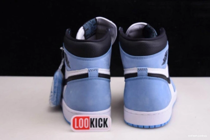 BLUE UNIVERSITY AIR 555088-134 WHITE BLACK HIGH RETRO 1 JORDAN 0801